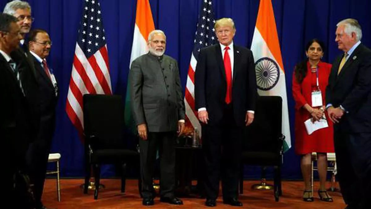 Modi Trump hold talks on defence security issues in 
